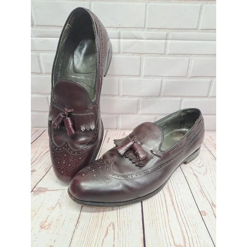 Foot Joy Classics 75713 KO Brown Tassel Loafer Dress Leather Men's Size 11 C
